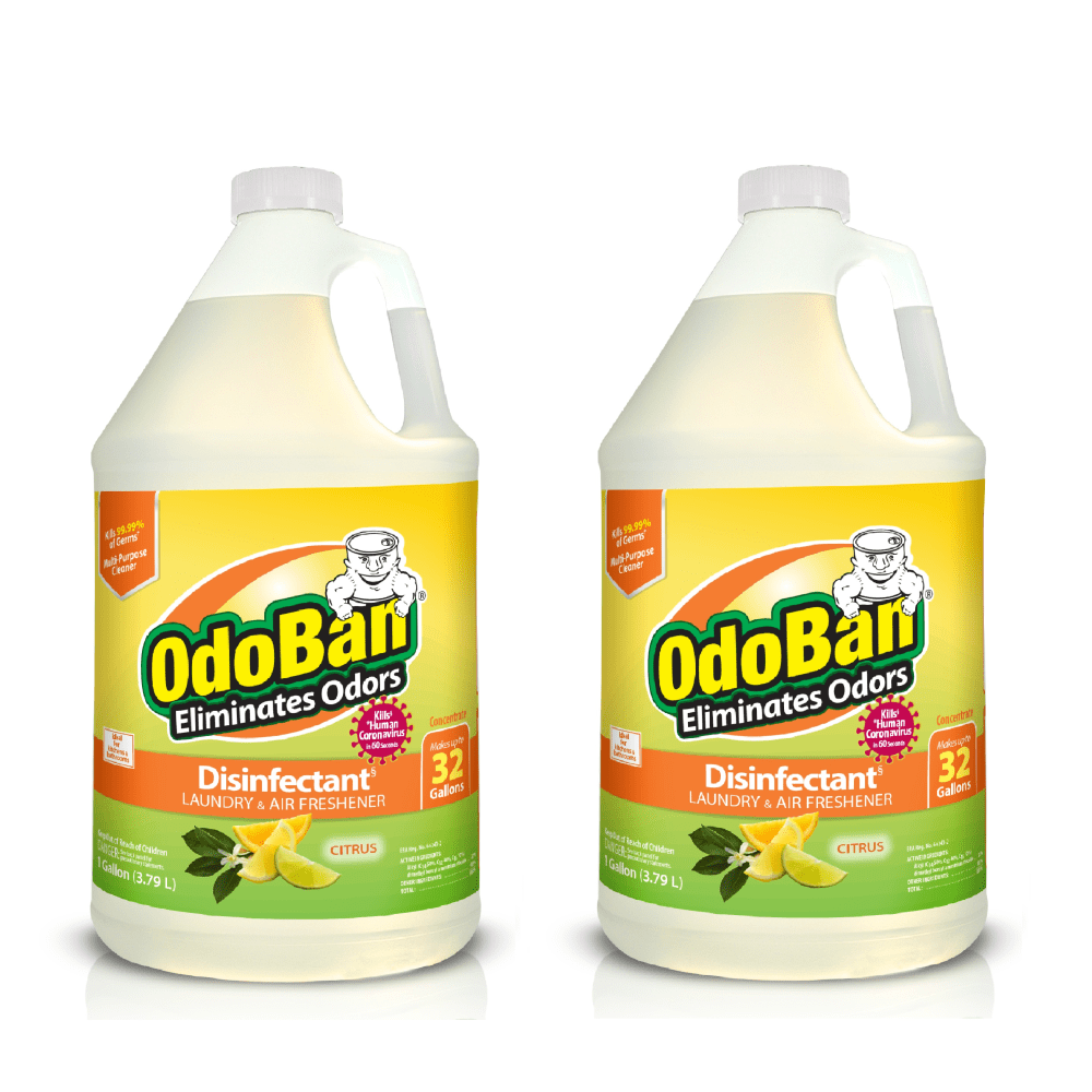 OdoBan Disinfectant Concentrate And Odor Eliminator, 1 Gallon, Citrus Scent, Pack Of 2 Jugs MPN:911661G2-OD