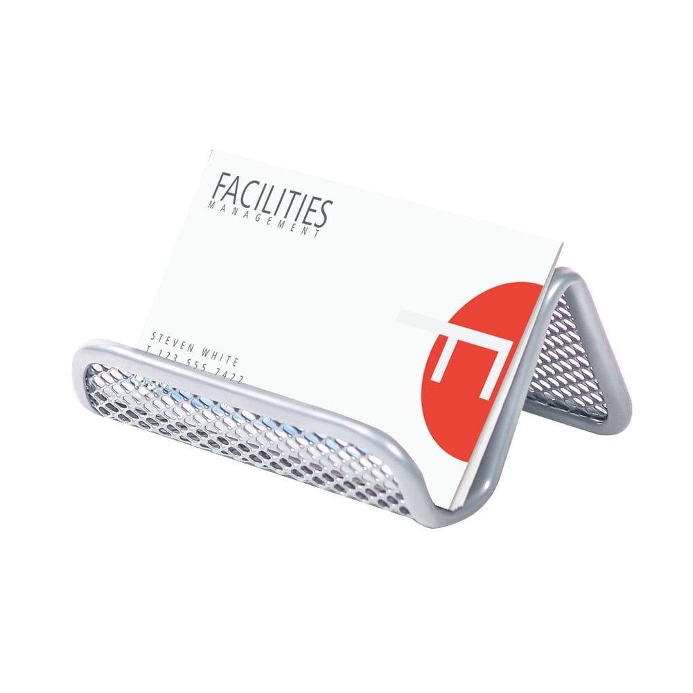 Office Depot Brand Silver Mesh Business Card Holder (Min Order Qty 21) MPN:HY6902A-S
