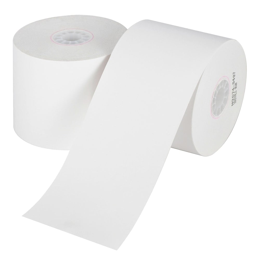 Office Depot Brand 1-Ply Paper Rolls, 2-1/4in x 124ft, White, Carton Of 100 MPN:554075