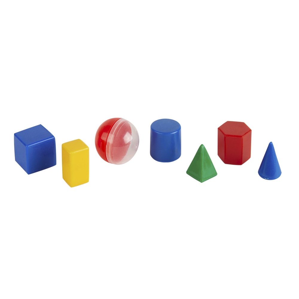Office Depot Brand 1in Geometric Solids, Assorted Colors, Pre-K, Set Of 40 Pieces (Min Order Qty 10) MPN:HSI201-294