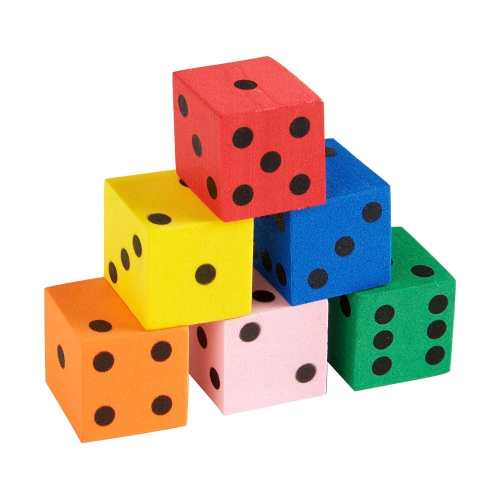 Office Depot Brand Foam Dice, Assorted Colors, Pre-K, Pack Of 24 Dice MPN:HSI201-299
