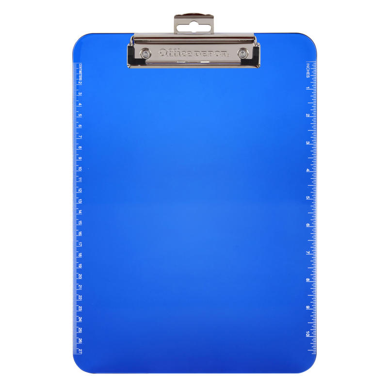 Office Depot Brand Plastic Clipboard, 9in x 12-1/2in, Blue (Min Order Qty 46) MPN:RW96031