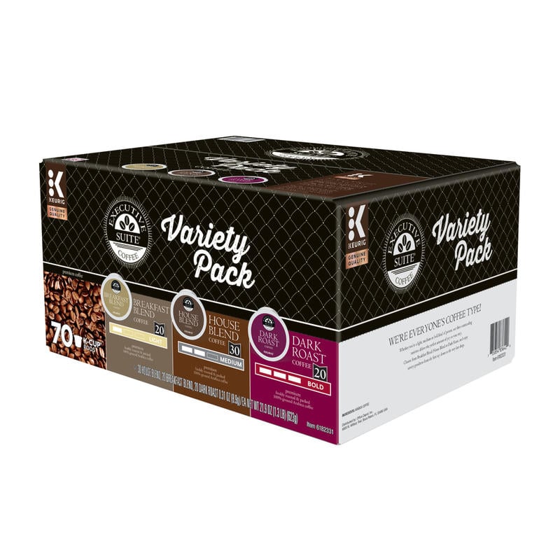 Executive Suite Coffee Single-Serve Coffee K-Cup Pods, Variety Pack, Carton Of 70 (Min Order Qty 3) MPN:5000348571