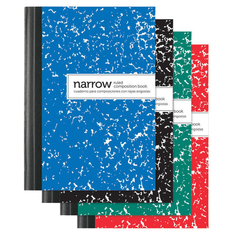 Office Depot Brand Mini Marble Composition Books, 3-1/4in x 4-1/2in, Narrow Ruled, 80 Sheets, Assorted Colors (No Color Choice), Pack Of 4 (Min Order Qty 69) MPN:CJV010