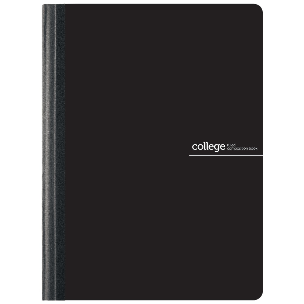 Office Depot Brand Poly Composition Book, 7-1/4in x 9-3/4in, College Ruled, 80 Sheets, Black (Min Order Qty 58) MPN:HPS-COMPCRBLK