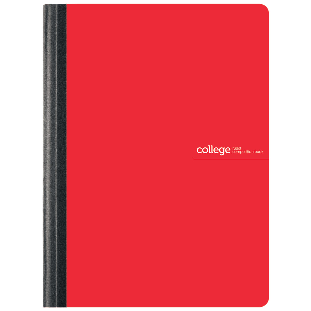 Office Depot Brand Poly Composition Book, 7-1/4in x 9-3/4in, College Ruled, 80 Sheets, Red (Min Order Qty 59) MPN:HPS-COMPCRRED