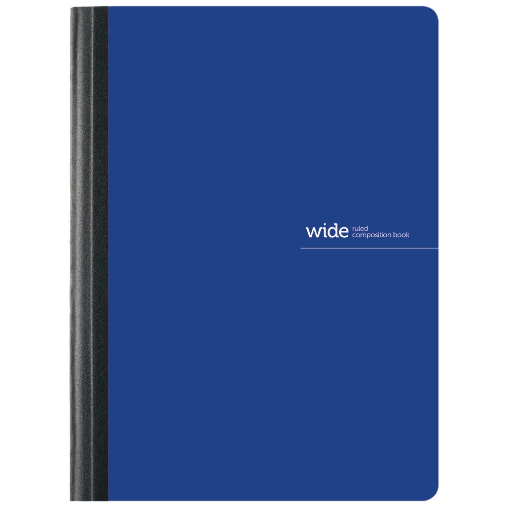 Office Depot Brand Poly Composition Book, 7-1/4in x 9-3/4in, Wide Ruled, 80 Sheets, Blue (Min Order Qty 56) MPN:HPS-COMPWRBLU