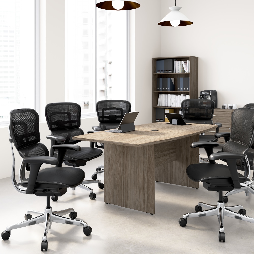 WorkPro Motiva Office Conference Table With Wood Base, 29inH x 72inW x 36inD, Modern Hickory, Standard Delivery MPN:MVC7236MH-Z