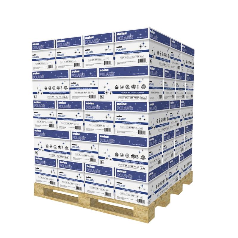 Boise POLARIS Premium Multi-Use Printer & Copy Paper, 400 Reams, White, Letter Size, 200000 Sheets Per Pallet - POL8511SKD-DA MPN:POL8511SKD-DA