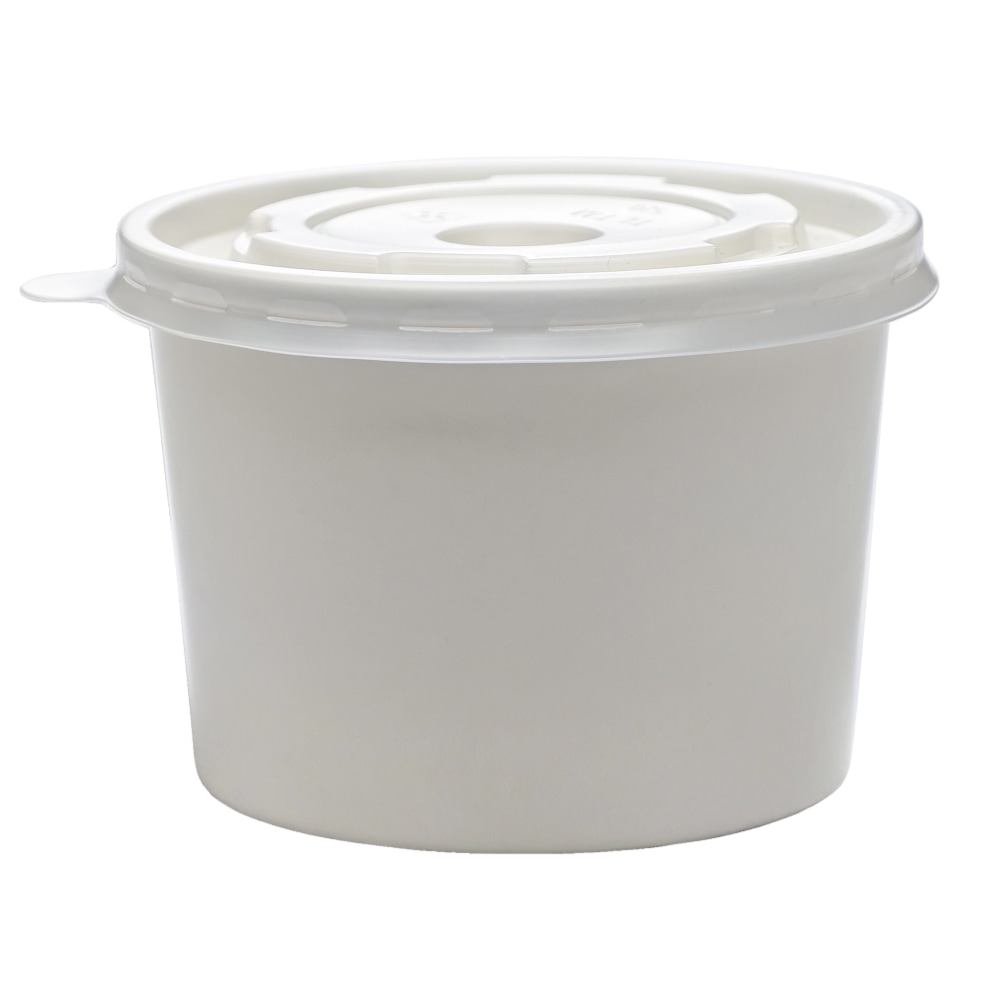 Highmark Paper Soup Containers with Lids, Disposable Paper Food Cups, Ice Cream Cups Food Storage with Lids, 16 oz, White, Case Of 250 MPN:PP00040