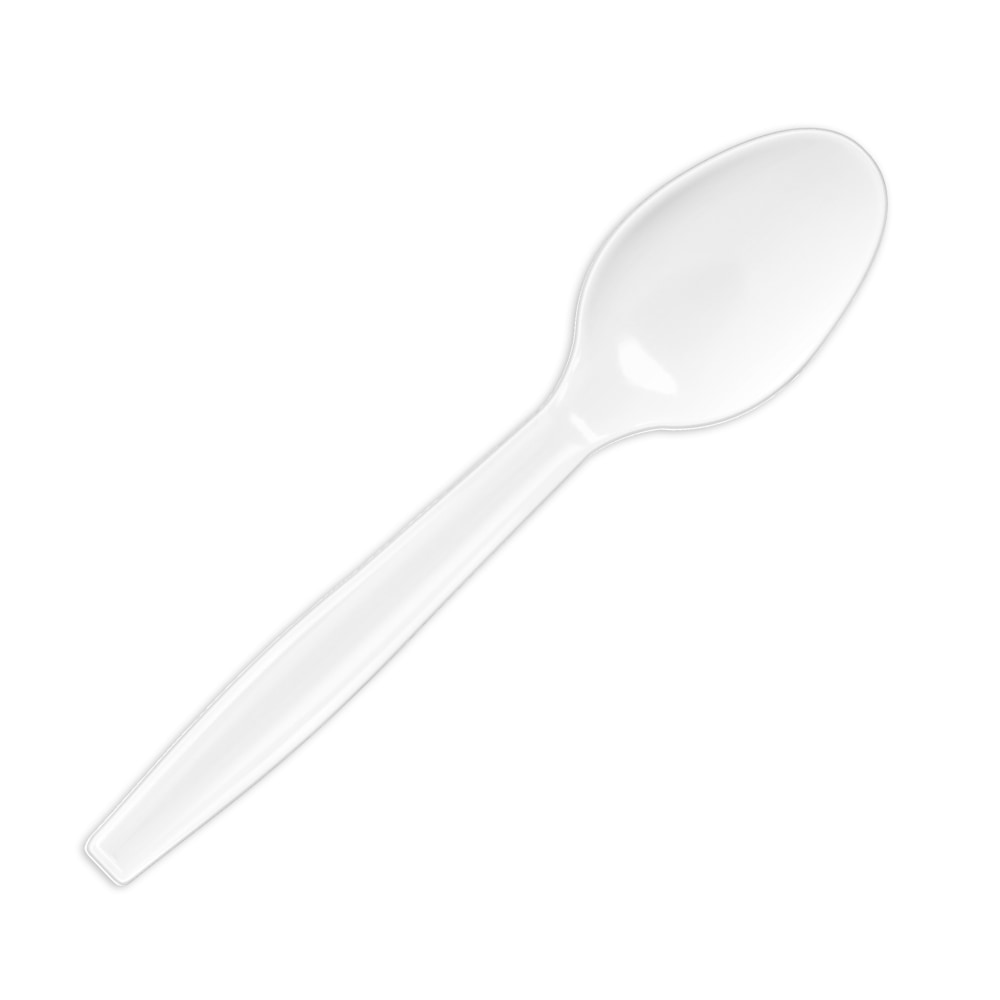 Highmark Plastic Utensils, Medium-Size Spoons, White, Box Of 1,000 Spoons (Min Order Qty 2) MPN:3585490689
