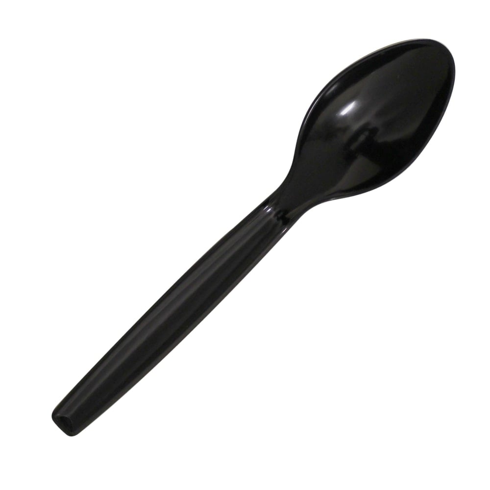 Highmark Plastic Utensils, Full-Size Spoons, Black, Box Of 1,000 Spoons (Min Order Qty 2) MPN:3585490694