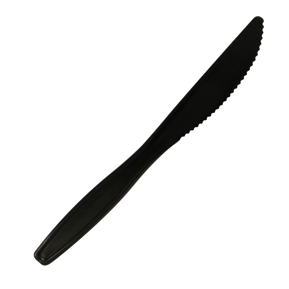 Highmark Plastic Utensils, Full-Size Knives, Black, Box Of 1,000 Knives (Min Order Qty 2) MPN:3585490695