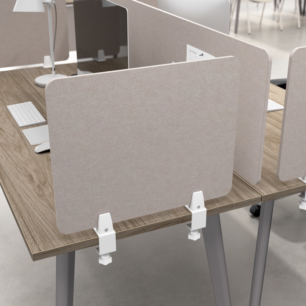 WorkPro Motiva Desktop Privacy Screen, 18inH x 22inW x 2inD, Warm Beige, Standard Delivery MPN:MVP122WB-Z