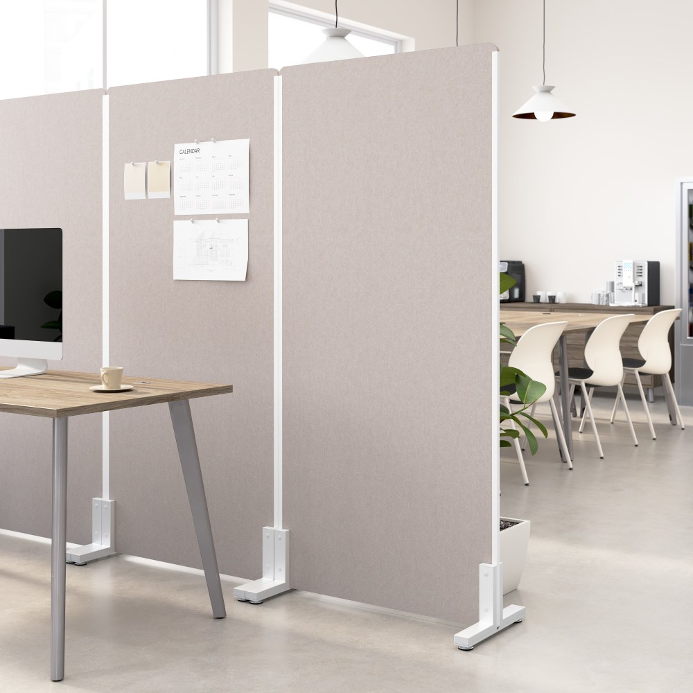 WorkPro Motiva Freestanding Privacy Screen, 72inH x 34inW x 15inD, Warm Beige, Standard Delivery MPN:MVP234WB-Z