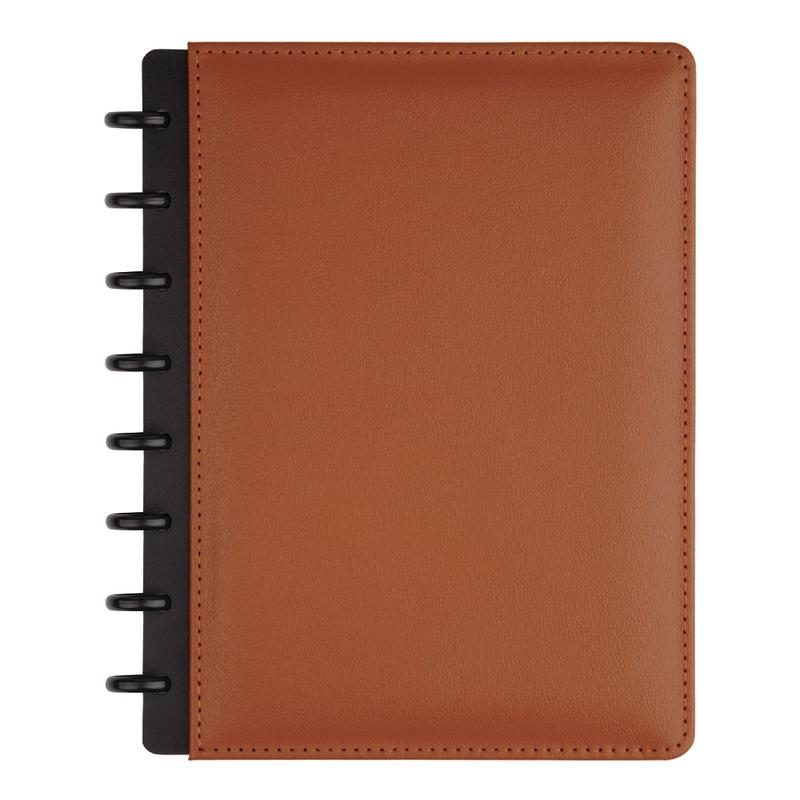 TUL Discbound Notebook With Leather Cover, Junior Size, Narrow Ruled, 60 Sheets, Brown (Min Order Qty 4) MPN:ODJRNBK-PU-CM
