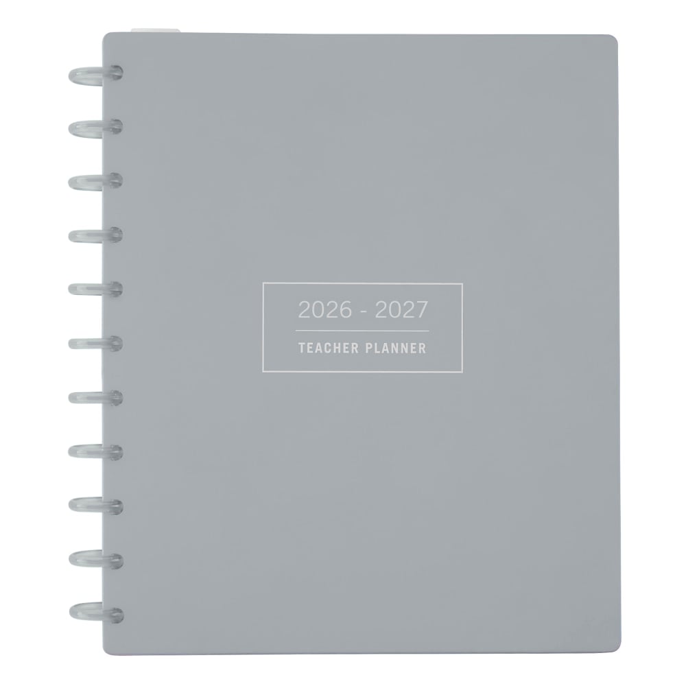 2026-2027 TUL Discbound Monthly Teacher Planner, Letter Size, Gray, July To June MPN:ODUS2533-002