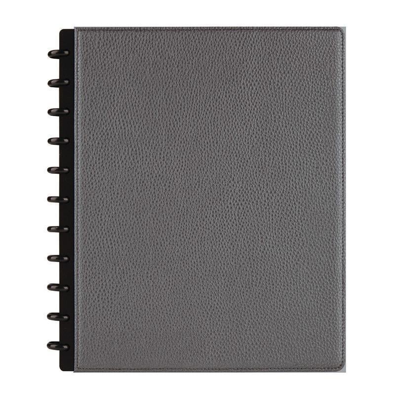 TUL Discbound Notebook With Pebbled Leather Cover, Letter Size, Narrow Ruled, 60 Sheets, Gunmetal (Min Order Qty 2) MPN:TULLTNBK-LEA-GM