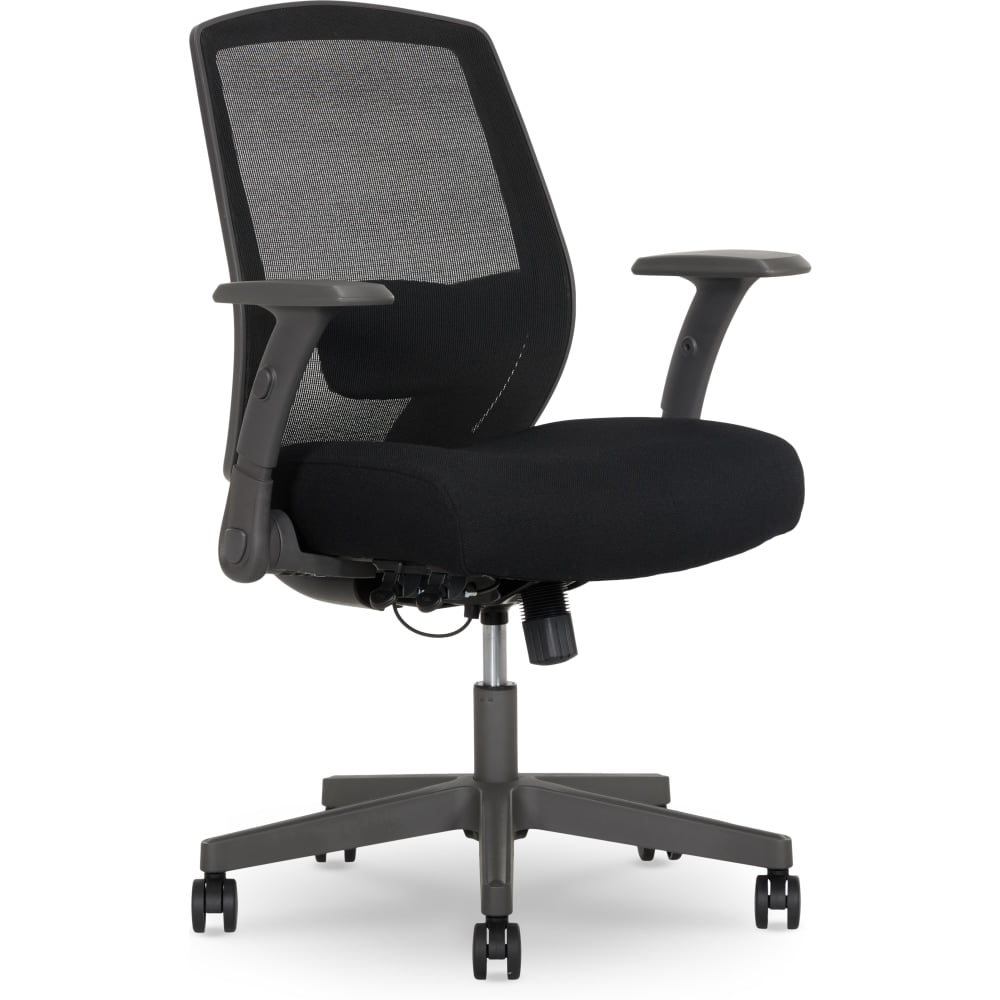 Serta SitTrue Rayne Ergonomic Mesh/Fabric Mid-Back Task Chair, Black MPN:51878-BLK