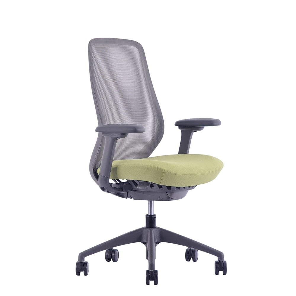 WorkPro 6000 Series Multifunction Ergonomic Mesh/Fabric High-Back Executive Chair, Gray Frame/Lime Seat, BIFMA Compliant MPN:V-WP6000GF-LME