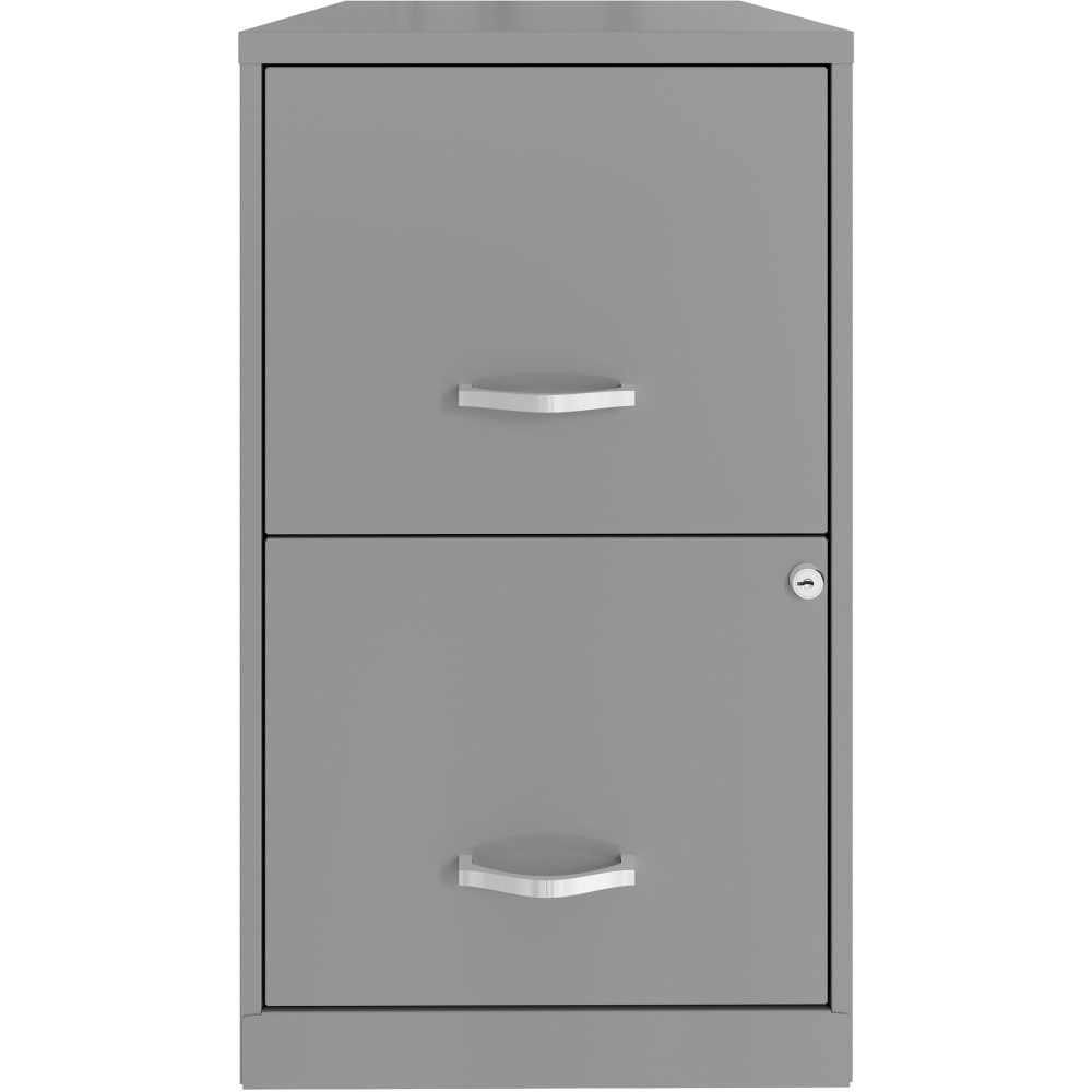 Realspace SOHO Smart 18inD Vertical 2-Drawer File Cabinet, Silver MPN:25103