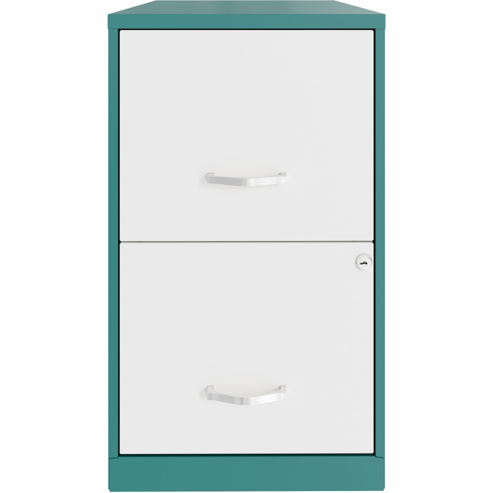 Realspace SOHO Smart 18inD Vertical 2-Drawer File Cabinet, Teal/White MPN:25588