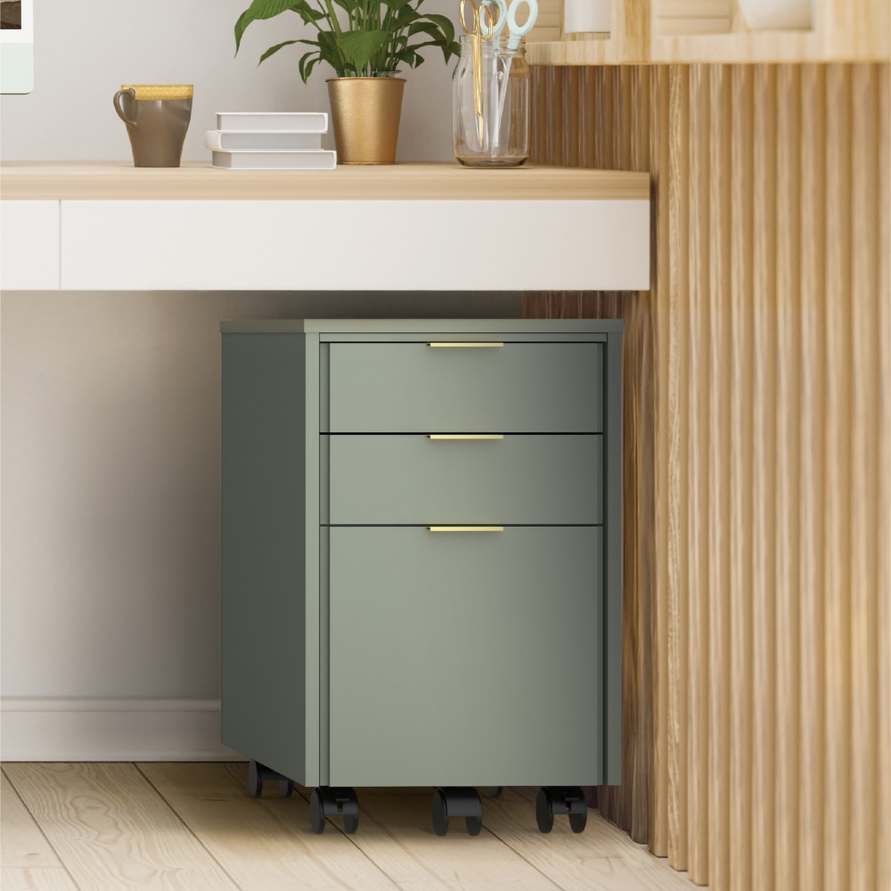 Realspace 18inD Wood Vertical 3-Drawer File Cabinet, Pistachio Cream MPN:MJ24-OFFC-003D