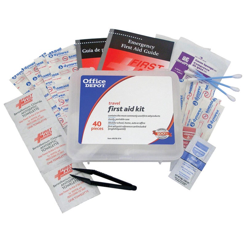 Office Depot Brand 40-Piece Travel First Aid Kit MPN:15619