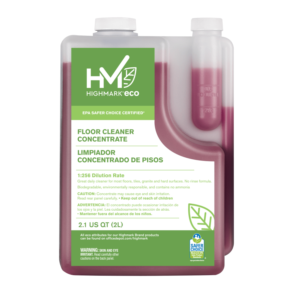 Highmark ECO Floor Cleaner Concentrate, 2-Liter, Red MPN:604CON EA