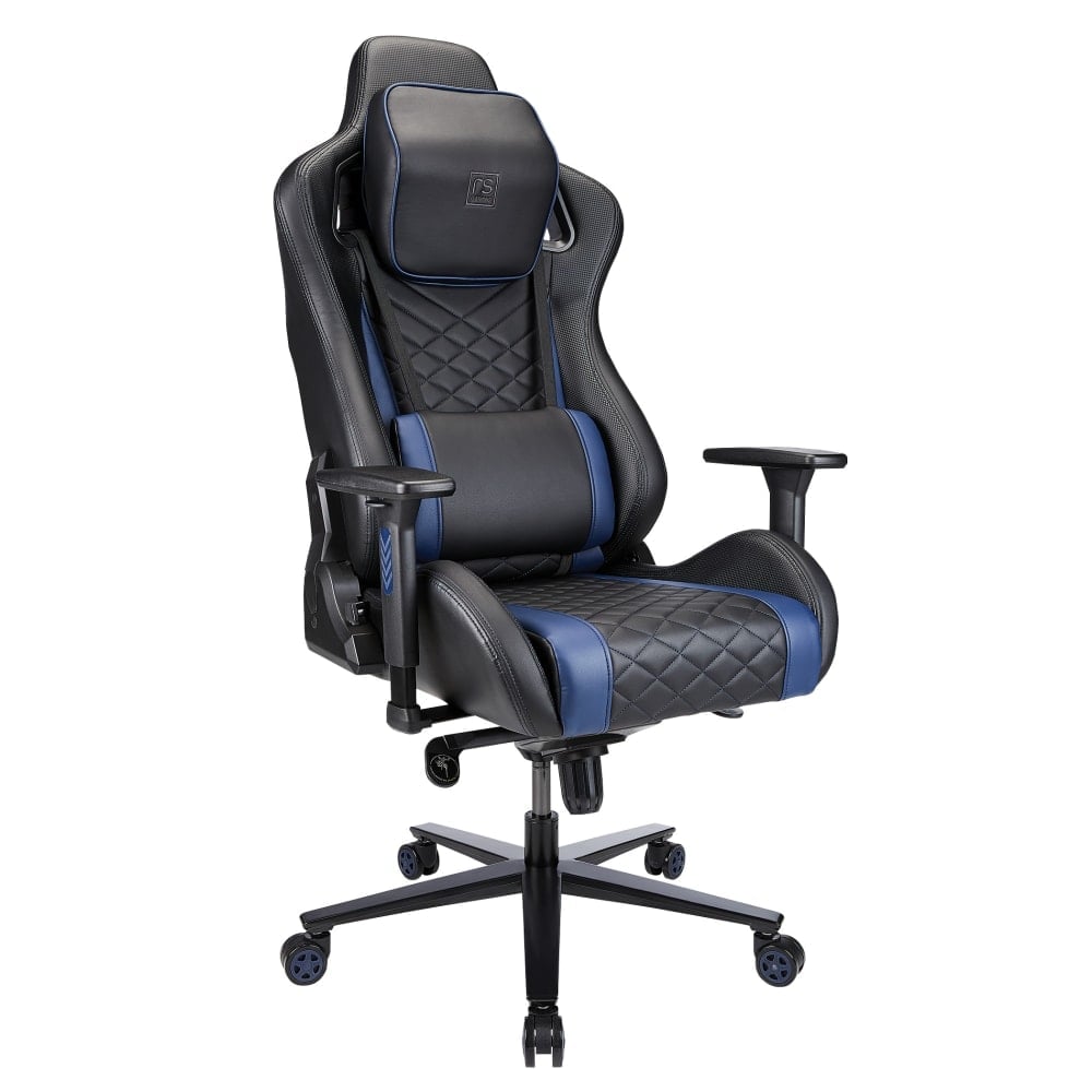 RS Gaming Davanti Vegan Leather High-Back Gaming Chair, Black/Blue, BIFMA Compliant MPN:GF-82022H-5