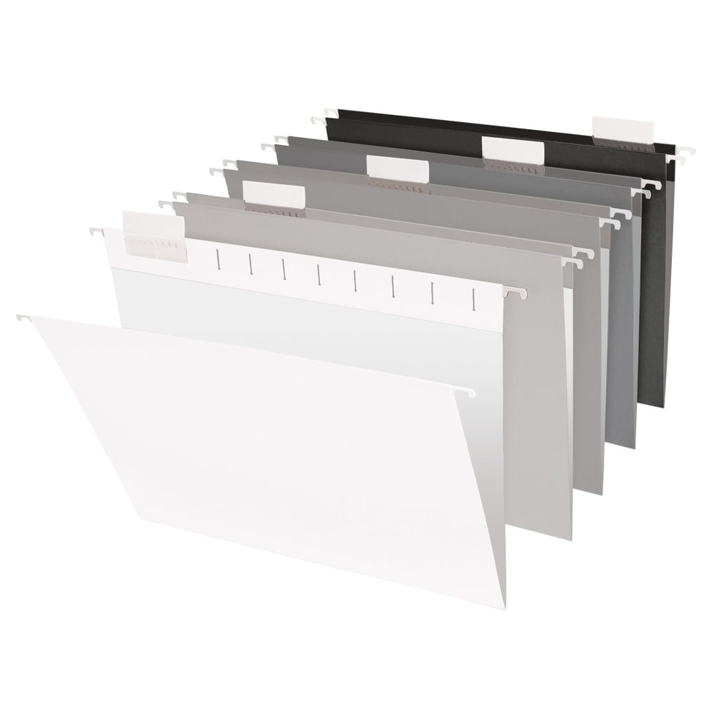 Office Depot Brand Hanging File Folders, 1/5-Cut, Letter Size, Assorted Grayscale Colors, Pack Of 25 Folders MPN:ODCM00012