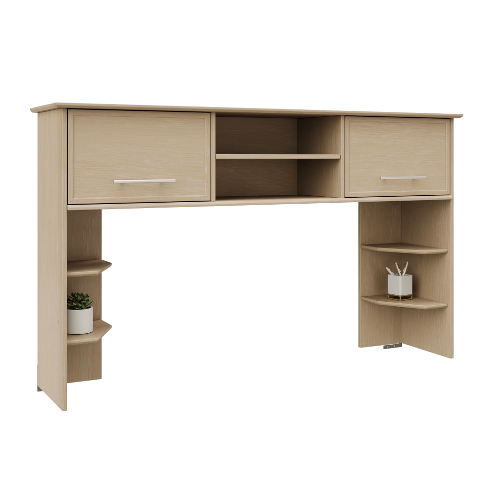 Realspace Koru 60inW Hutch For Koru L-Shaped Or Straight Computer Desks, Natural Oak MPN:GLK20230303-2