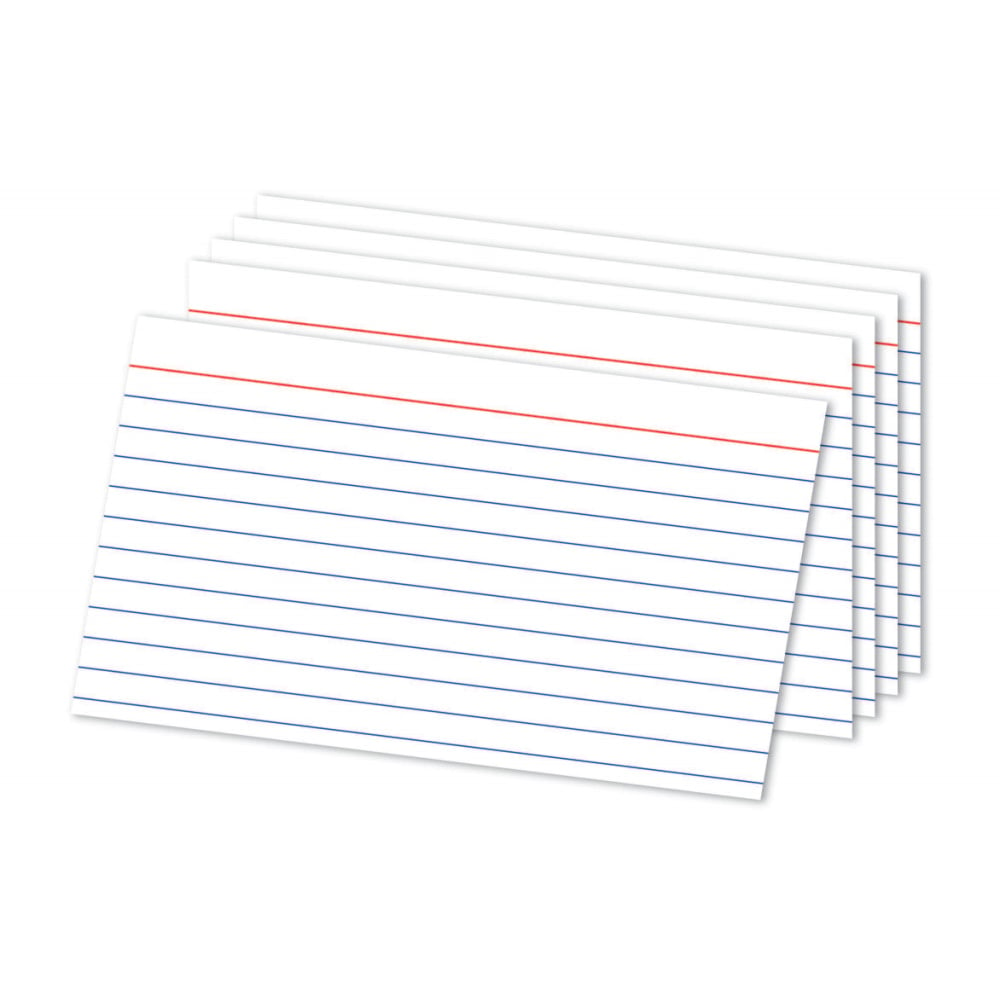 Office Depot Brand Index Cards, Ruled, 5in x 8in, White, Pack Of 300 (Min Order Qty 15) MPN:OD10003