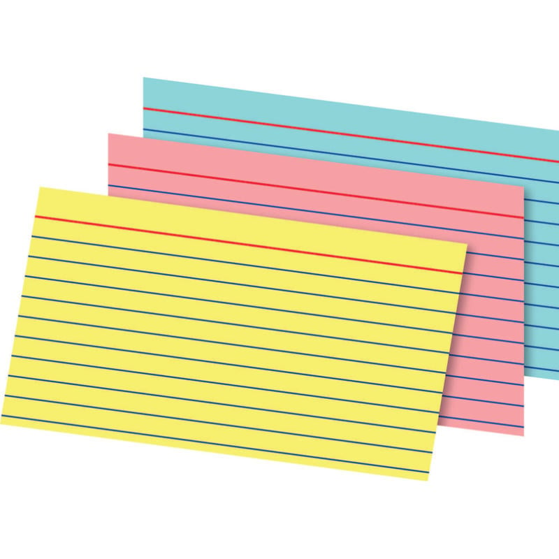 Office Depot Brand Index Cards And Tray Set, 3in x 5in, Assorted Colors, Pack Of 180 Cards (Min Order Qty 22) MPN:OD10015