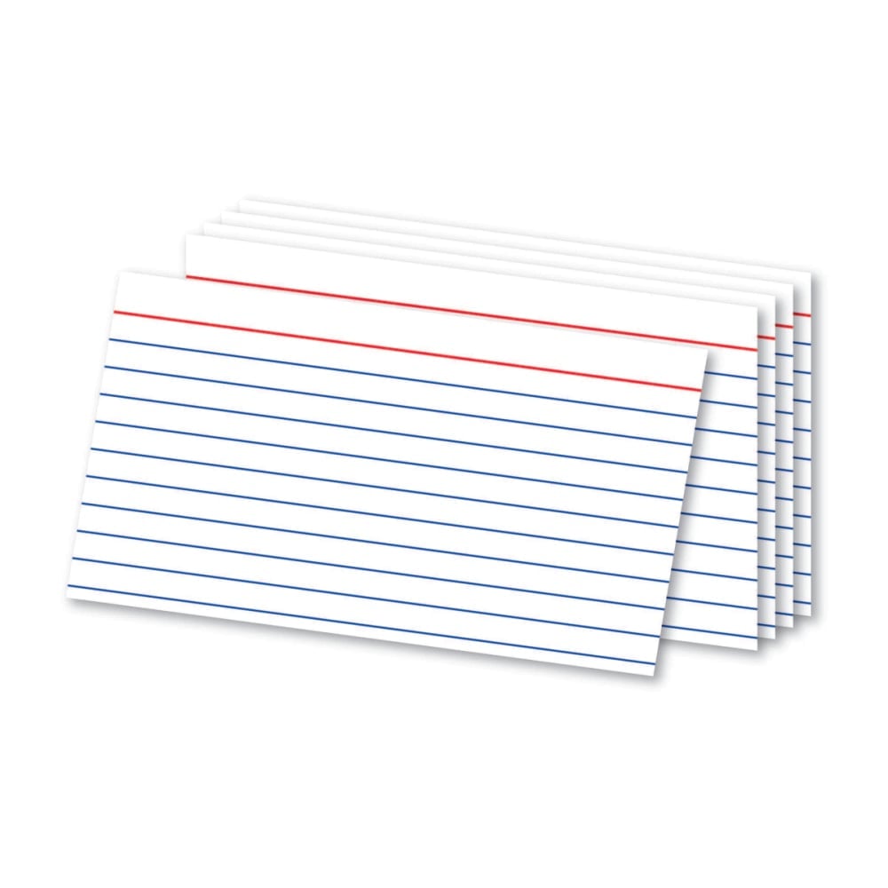 Office Depot Brand Ruled Index Cards, 3in x 5in, White, Pack Of 500 (Min Order Qty 24) MPN:OD10050