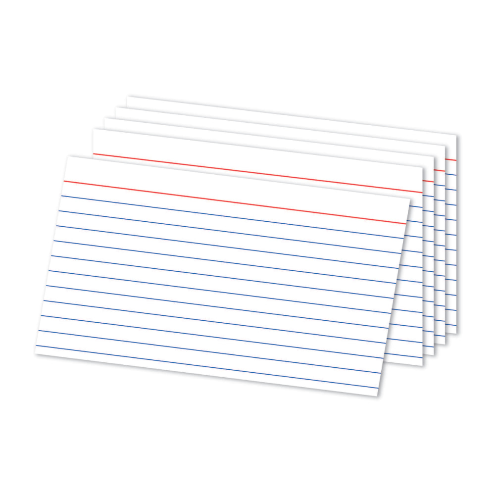 Office Depot Brand Ruled Index Cards, 5in x 8in, White, Pack Of 100 (Min Order Qty 44) MPN:OD51
