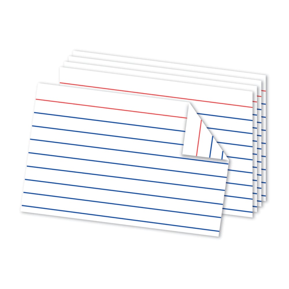 Office Depot Brand Double Sided Index Cards, 4in x 6in, White, Pack Of 100 (Min Order Qty 36) MPN:OD63525