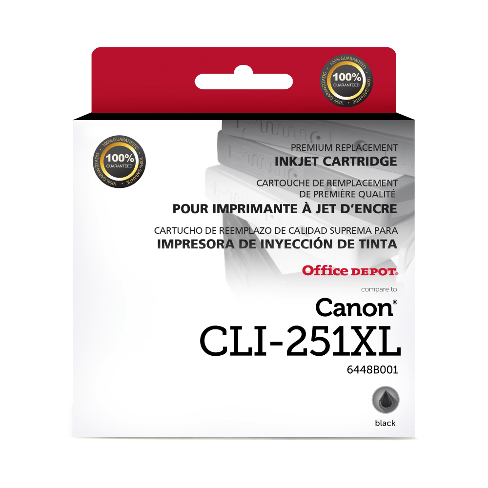 Office Depot Remanufactured Black High-Yield Ink Cartridge Replacement For Canon CLI-251XL, ODCLI251XLB MPN:118033