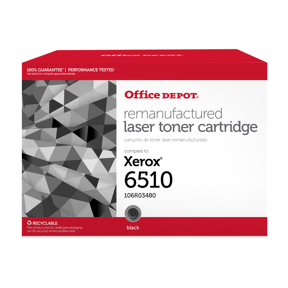 Office Depot Remanufactured Black High Yield Toner Cartridge Replacement For Xerox 6510, OD6510B MPN:201280