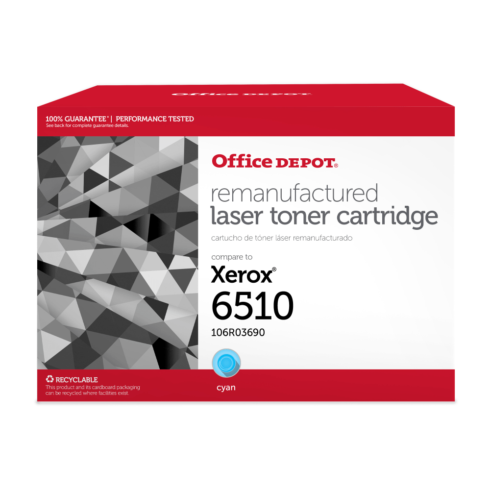 Office Depot Remanufactured Cyan Extra-High Yield Toner Cartridge Replacement For Xerox 6510, OD6510C MPN:201281