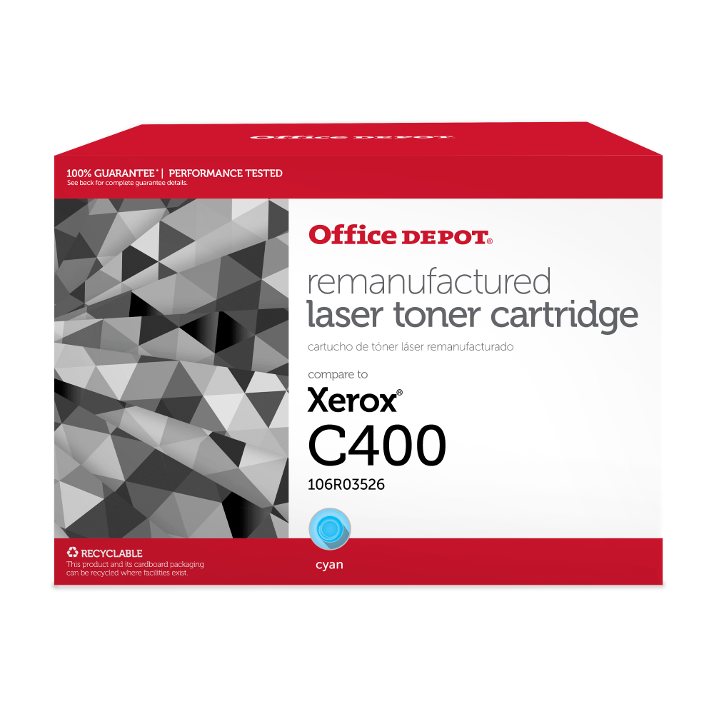 Office Depot Remanufactured Cyan Extra High Yield Toner Cartridge Replacement For Xerox C400, ODC400C MPN:201343P