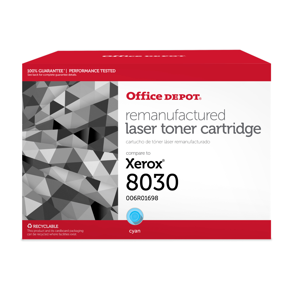 Office Depot Remanufactured Cyan Toner Cartridge Replacement For Xerox C8030, ODC8030C MPN:201437