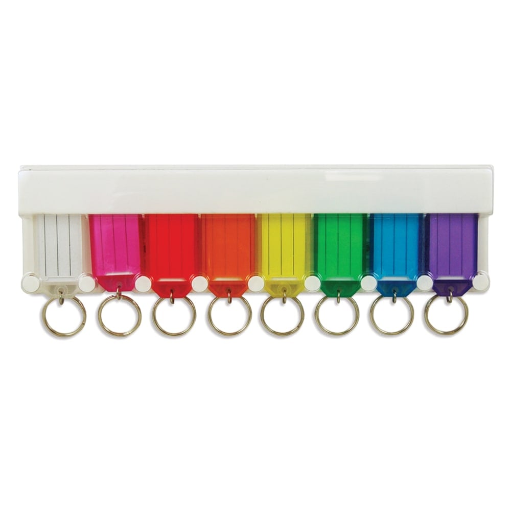 Office Depot Brand Key Rack, Assorted Color Key Chains, Holds 8 (Min Order Qty 9) MPN:XS12052