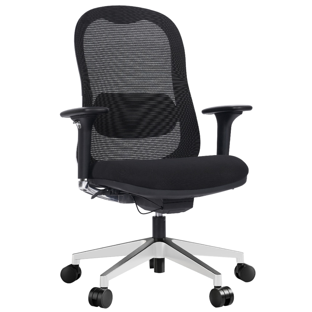 WorkPro Uomo Ergonomic Mesh/Fabric Mid-Back Office Chair, Black/Chrome, BIFMA Compliant MPN:GF-50969M