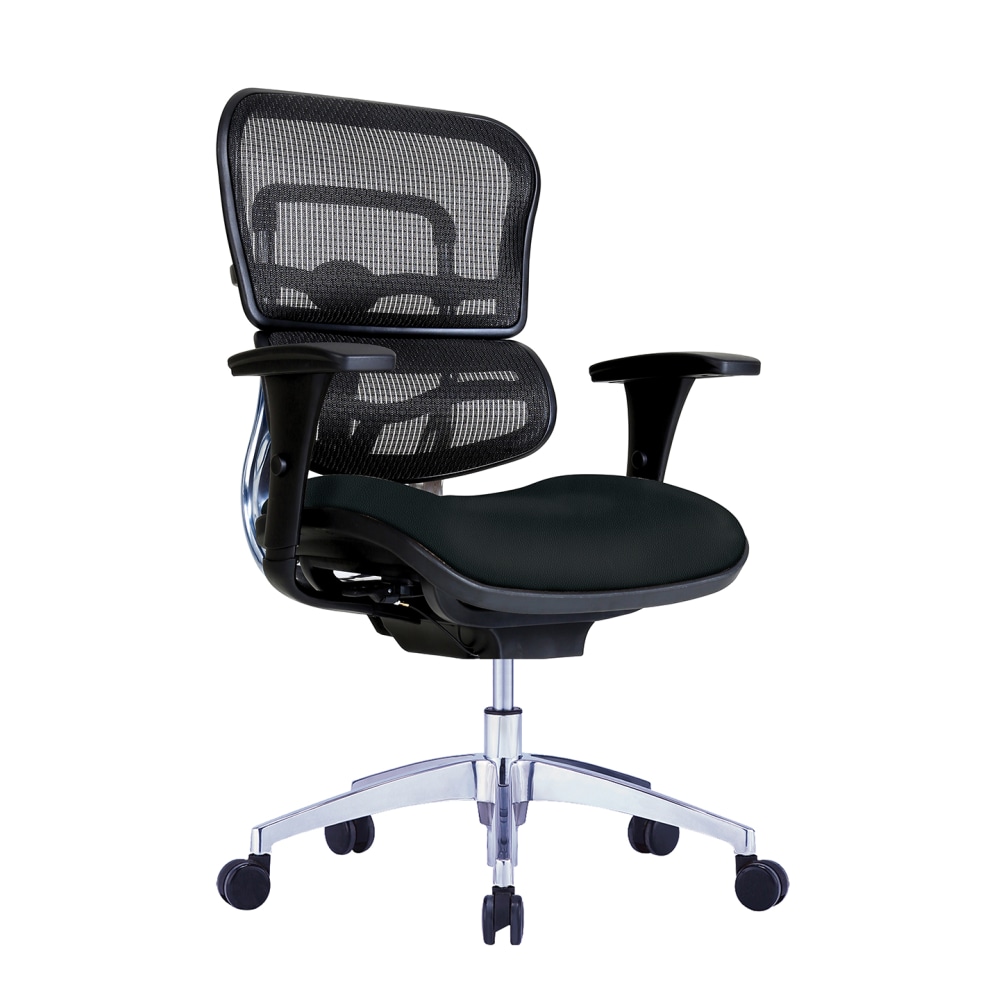 WorkPro 12000 Series Ergonomic Mesh/Antimicrobial Vinyl High-Back Chair, Black/Black MPN:KV-WP12000-DBLK