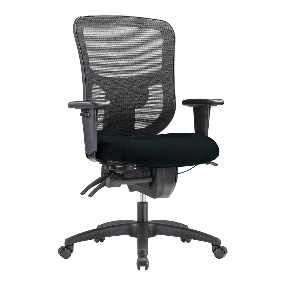 WorkPro 9500XL Series Big & Tall Ergonomic Mesh/Antimicrobial Vinyl Mid-Back Chair, Black/Black, BIFMA Compliant MPN:KV-WP9XLC1-DBLK