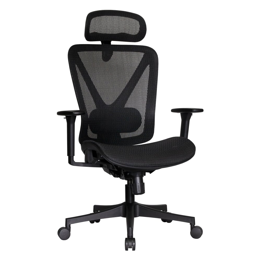 WorkPro 3000 Series Ergonomic Mesh/Mesh High-Back Chair, Black/Black MPN:WP3000-BLK