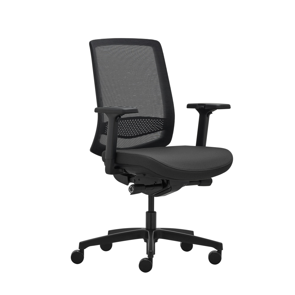 WorkPro Expanse Series Multifunction Ergonomic Mesh/Fabric Mid-Back Manager Chair, Black/Black, BIFMA Compliant MPN:WPEXPANSE-MID-BLK