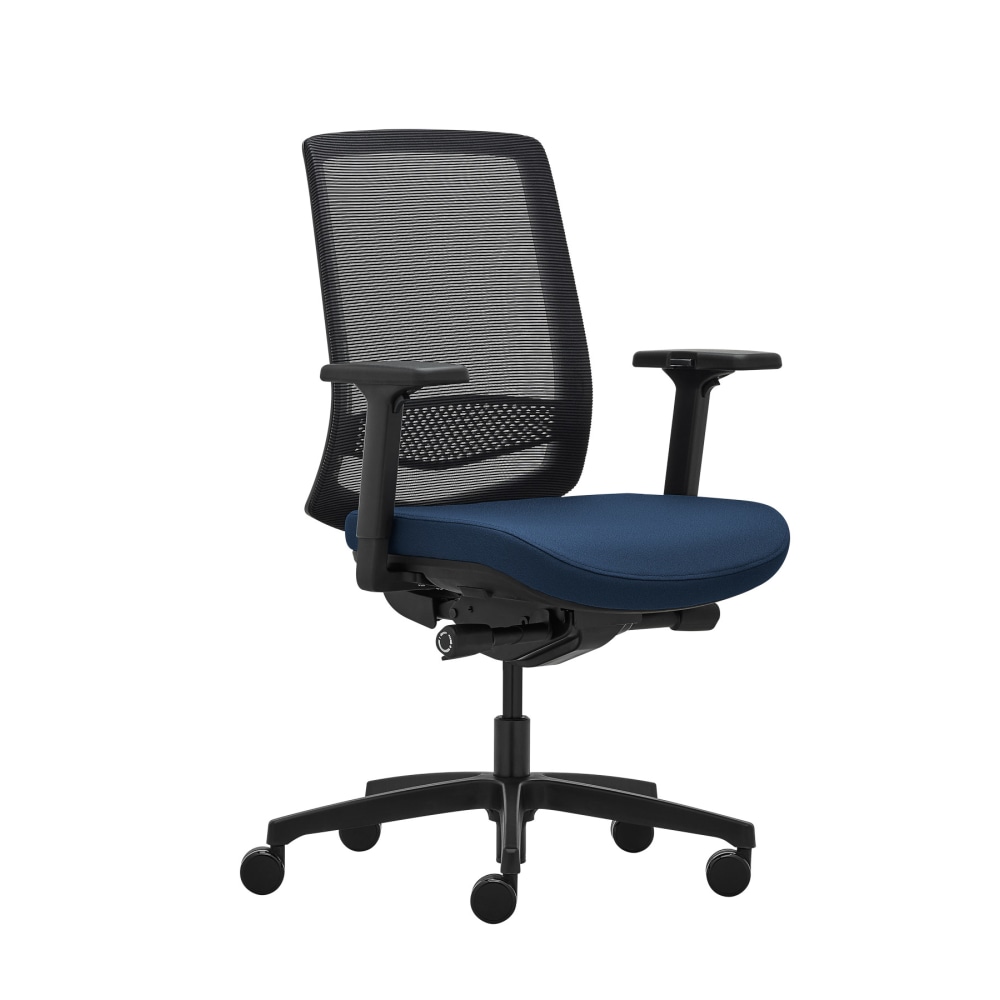 WorkPro Expanse Series Multifunction Ergonomic Mesh/Fabric Mid-Back Manager Chair, Black/Blue, BIFMA Compliant MPN:WPEXPANSE-MID-BLU