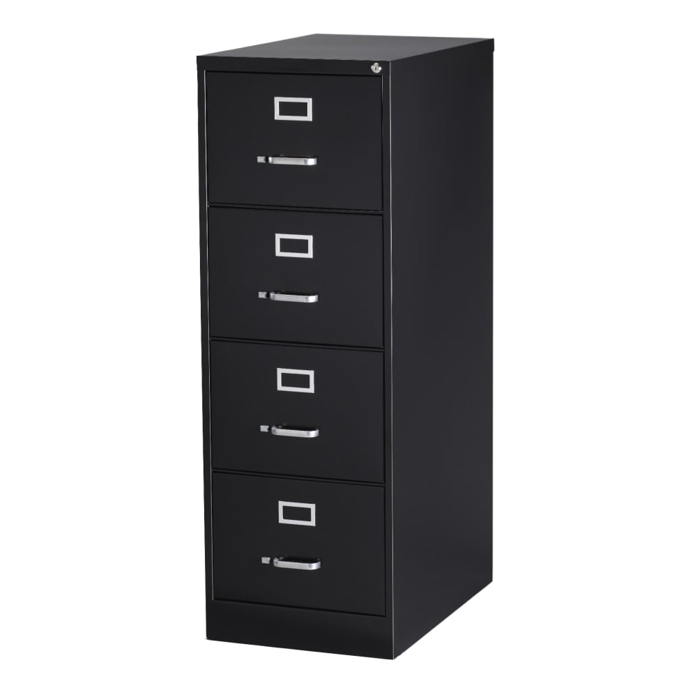 WorkPro 26-1/2inD Vertical 4-Drawer Legal-Size File Cabinet, Black MPN:HID16955